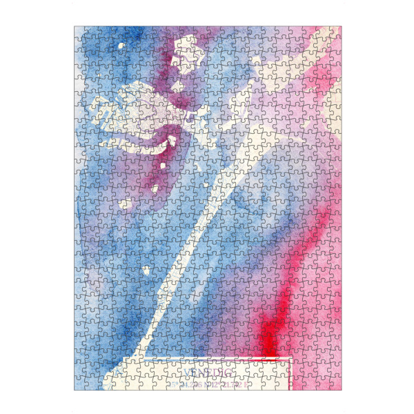 Puzzle Ravensburger "Venedig Italien Map Rose And Serenity I" artboxONE - Städte,Reise,Kartografie - Städte,Stadtkarte,Wasserfarbe,Rosequartz