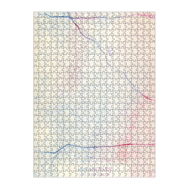 artboxONE Puzzle "Los-Angeles USA Map Rose And Serenity II" artboxONE - Städte,Reise,Kartografie - Städting,Stadtkarte,Wasserfarbe,Rosequartz