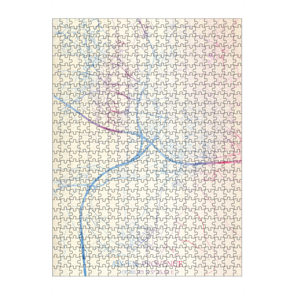 artboxONE Puzzle "Aix-en-Provence Frankreich Map Rose And Serenity I" artboxONE - Städte,Reise,Kartografie