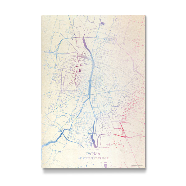 Galerie-Print "Parma Italien Map Rose And Serenity II" 30x20 cm artboxONE