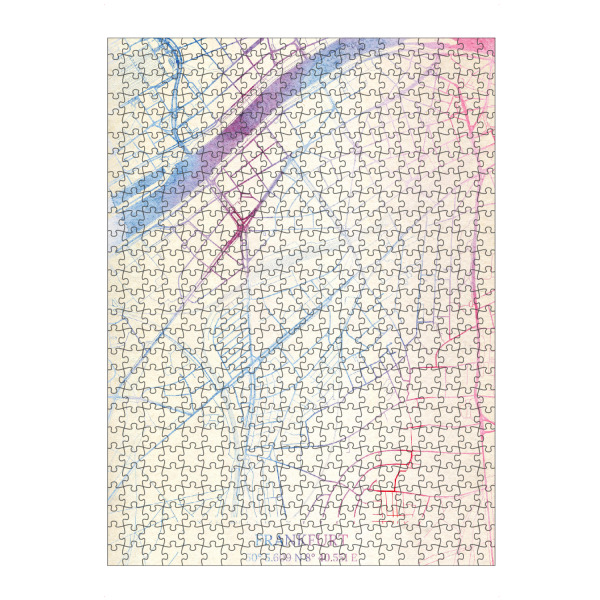 artboxONE Puzzle "Frankfurt-Sachsenhausen Deutschland Map Rose And Serenity I" artboxONE - Städte,Reise,Kartografie