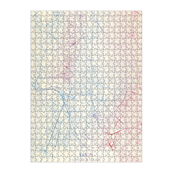 artboxONE Puzzle "Dijon Frankreich Map Rose And Serenity II" artboxONE - Städte,Reise,Kartografie - Städte,Stadtkarte,Wasserfarbe,Rosequartz