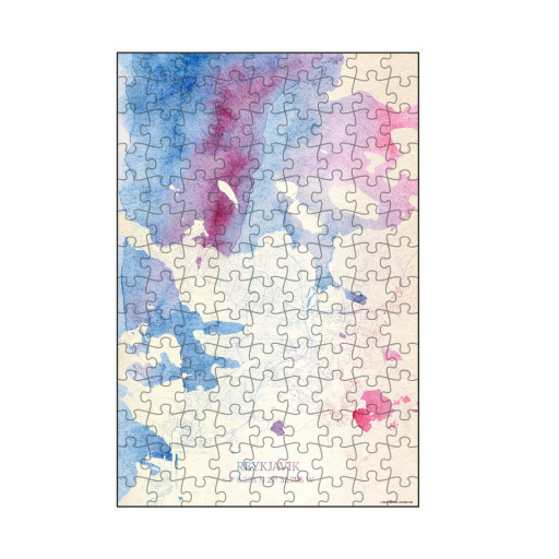 Reykjavík Island Map Rose And Serenity I