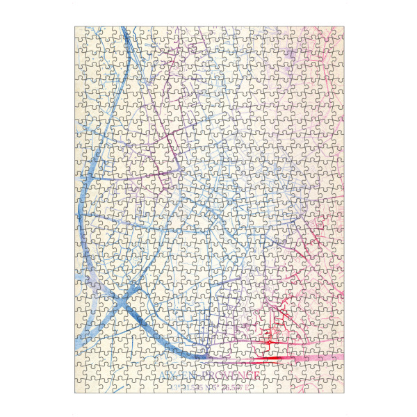 artboxONE Puzzle "Aix-en-Provence Frankreich Map Rose And Serenity II" artboxONE - Städte,Reise,Kartografie