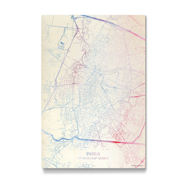 Galerie-Print "Padua Italien Map Rose And Serenity I" 30x20 cm artboxONE
