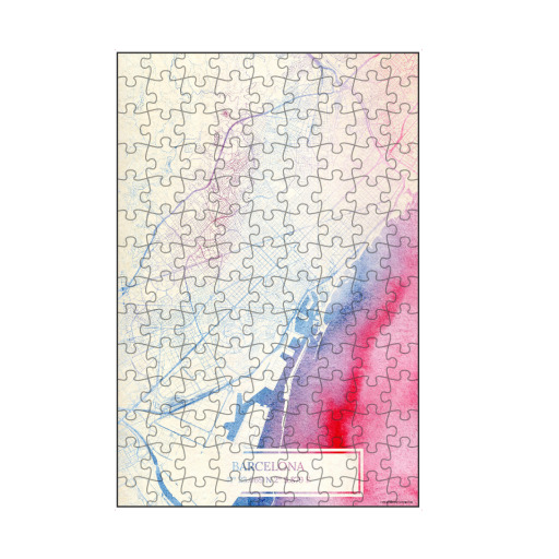 Barcelona Spanien Map Rose And Serenity I