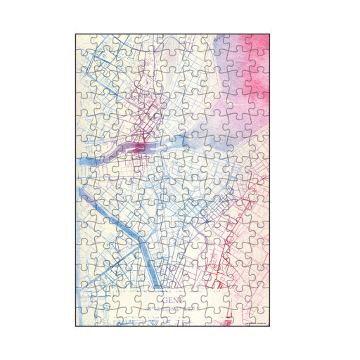 Genf Schweiz Map Rose And Serenity I