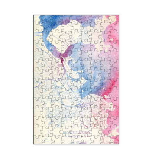 Rio-de-Janeiro Brasilien Map Rose And Serenity II