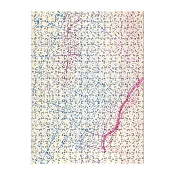 artboxONE Puzzle "Turin Italien Map Rose And Serenity II" artboxONE - Städte,Reise,Kartografie - Städte,Stadtkarte,Wasserfarbe,Rosequartz