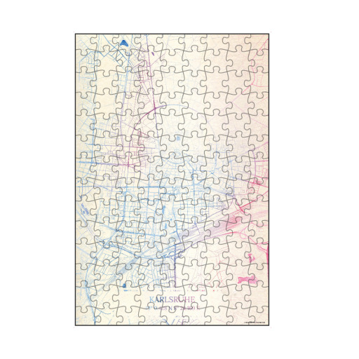 Karlsruhe Deutschland Map Rose And Serenity I