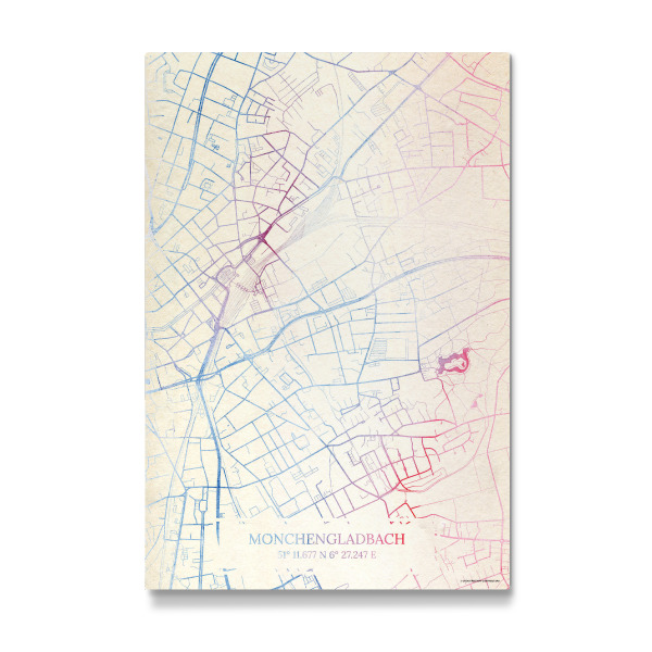 Galerie-Print "Mönchengladbach Deutschland Map Rose And Serenity II" 30x20 cm artboxONE