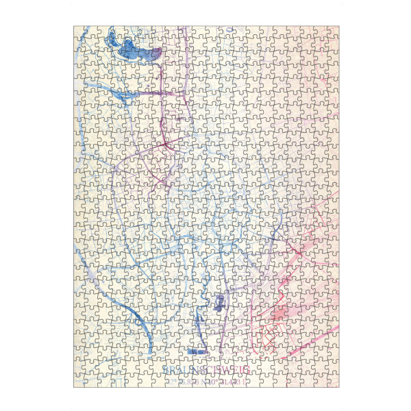 artboxONE Puzzle "Braunschweig Deutschland Map Rose And Serenity I" artboxONE - Städte,Reise,Kartografie