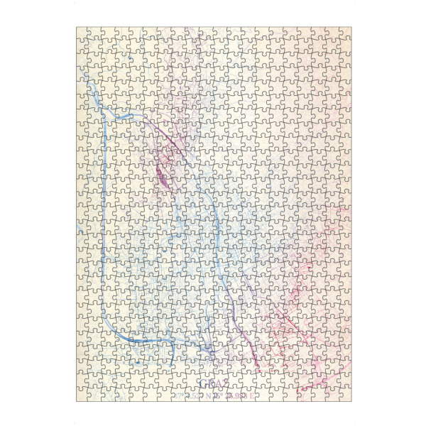 Puzzle Ravensburger "Graz Österreich Map Rose And Serenity I" artboxONE - Städte,Reise,Kartografie - Städte,Stadtkarte,Wasserfarbe,Rosequartz