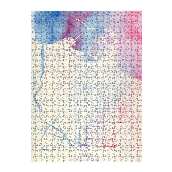 artboxONE Puzzle "Bari Italien Map Rose And Serenity II" artboxONE - Städte,Reise,Kartografie - Städte,Stadtkarte,Wasserfarbe,Rosequartz