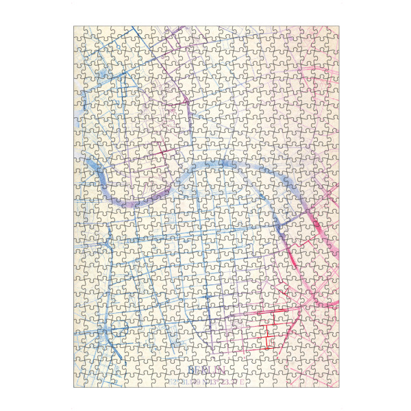 artboxONE Puzzle "Berlin Deutschland Map Rose And Serenity II" artboxONE - Städte,Reise,Kartografie - Städting,Stadtkarte,Wasserfarbe,Rosequartz