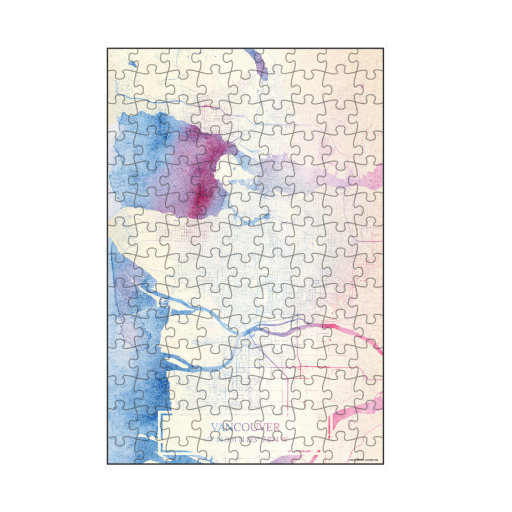Vancouver Kanada Map Rose And Serenity I