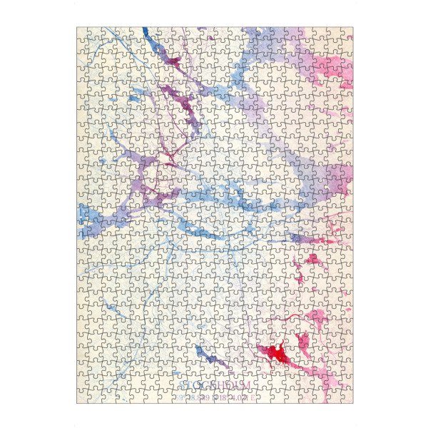 artboxONE Puzzle "Stockholm Schweden Map Rose And Serenity I" artboxONE - Städte,Reise,Kartografie - Städte,Stadtkarte,Wasserfarbe,Rosequartz
