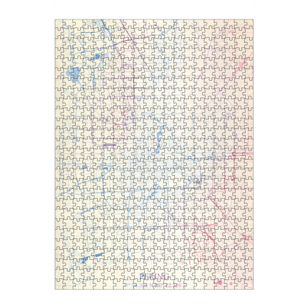artboxONE Puzzle "Peking China Map Rose And Serenity II" artboxONE - Städte,Reise,Kartografie - Städte,Stadtkarte,Wasserfarbe,Rosequartz