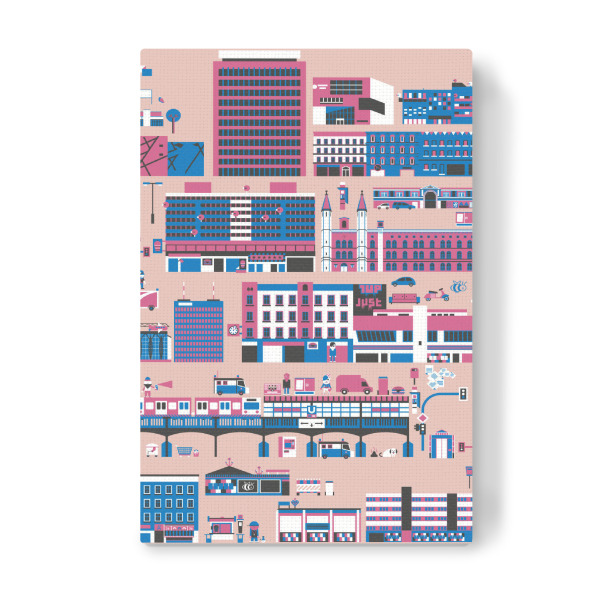 Leinwandbild "Berlin-Kreuzberg" artboxONE - Städte - Berlin,Vojd,Kreuzberg,Xberg,Vector,Vektor,Kiez,U1,Kotti,Schlesi