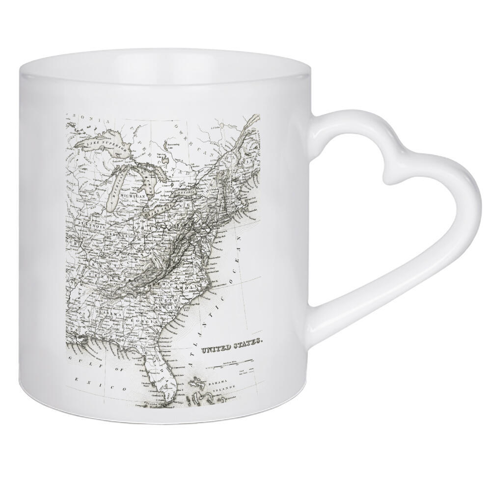 Herztasse "Old map - United States" artboxONE - Städte,Kartografie