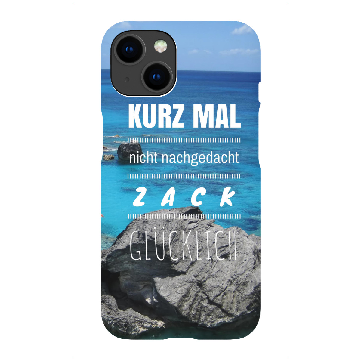 iPhone "GLÜCKLICH" Premium-Case Handyhülle artboxONE