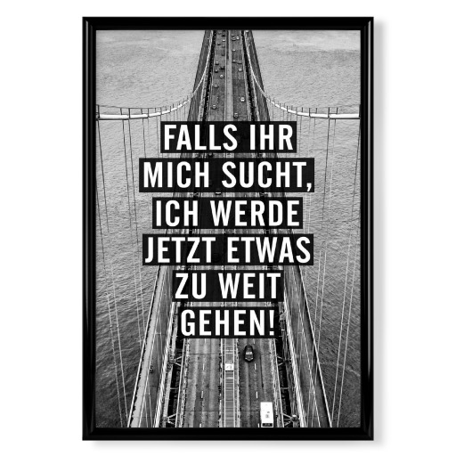 ZU WEIT GEHEN