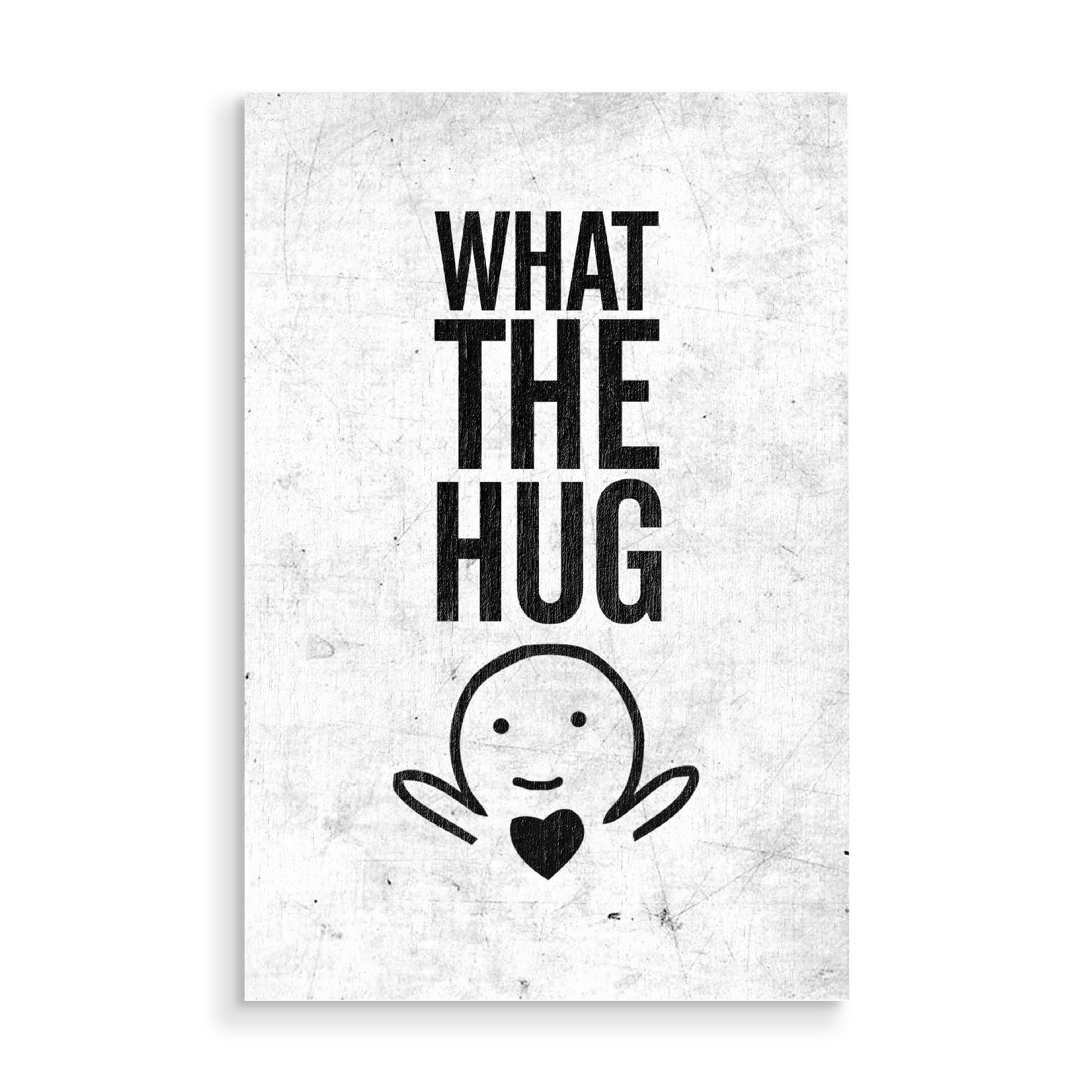 Holzbild "WHAT THE HUG" artboxONE - Typografie