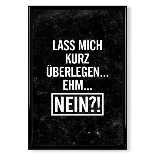 KURZ ÜBERLEGEN