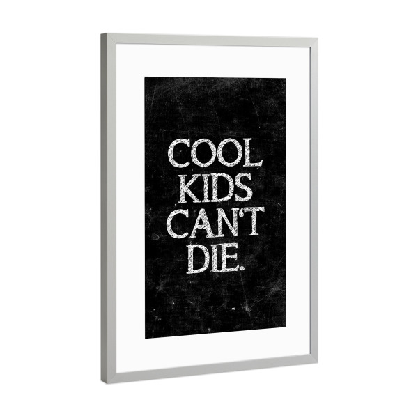 Poster mit Rahmen Silber "COOL KIDS" artboxONE - Typografie