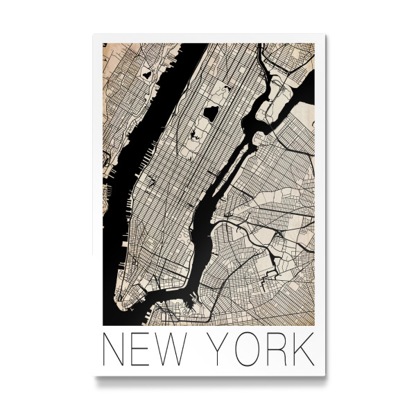 Galerie-Print "Retro City Map New York" 30x20 cm artboxONE