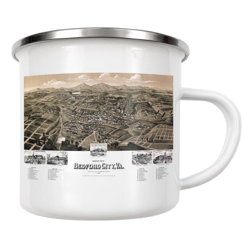 Emaille Tasse "Karte von Bedford - Virginia" artboxONE - Kartografie