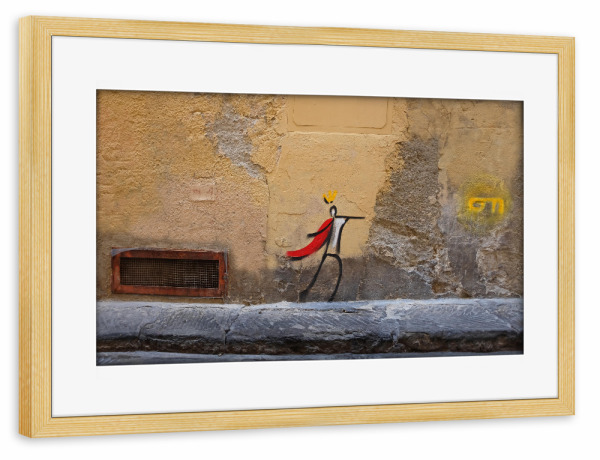 Poster mit Rahmen kiefer "Don Herau" artboxONE - Streetart - Straßenkunst