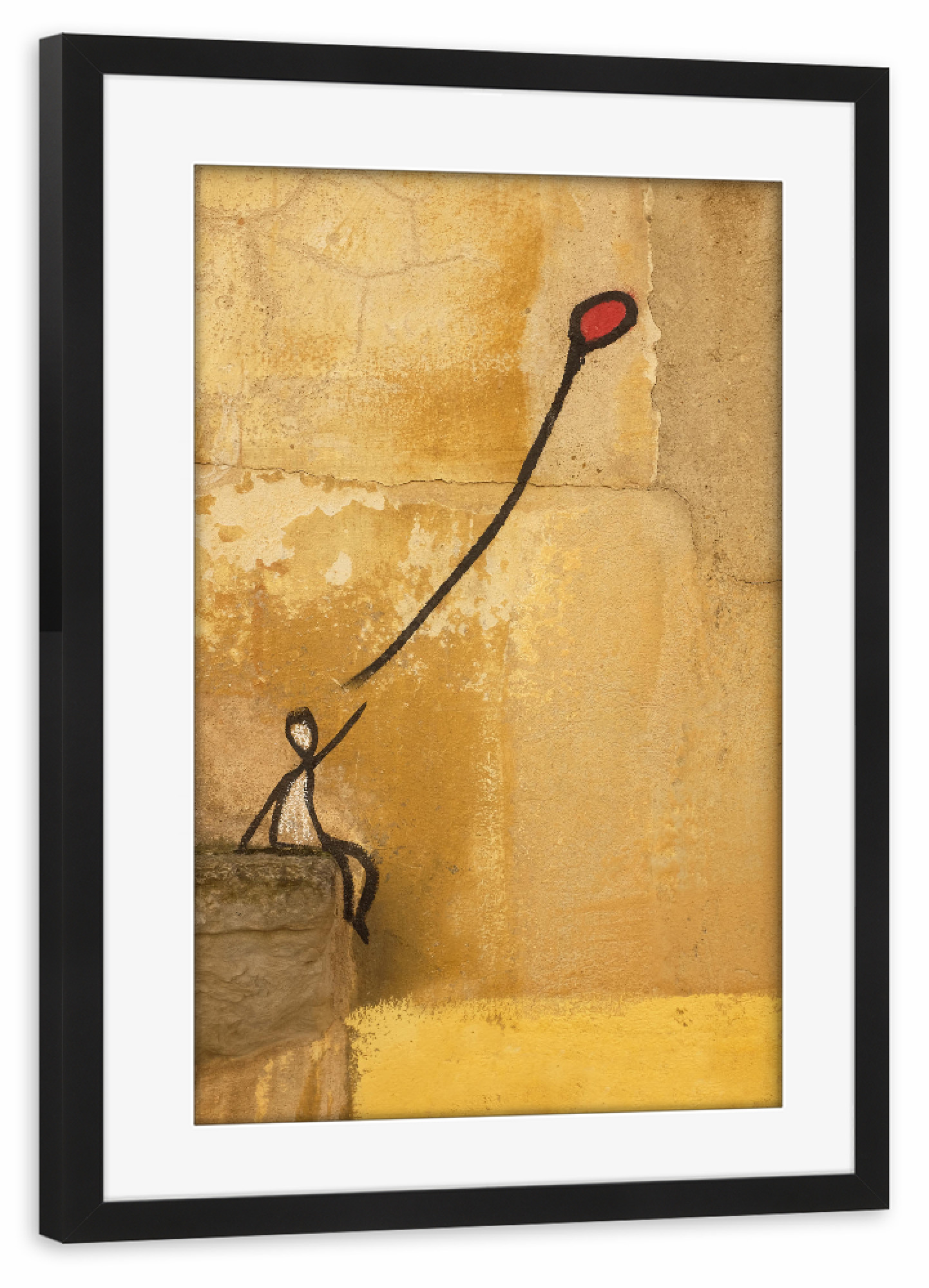 Poster mit Rahmen schwarz "Fly away" artboxONE - Streetart,Fiktion - Graffiti
