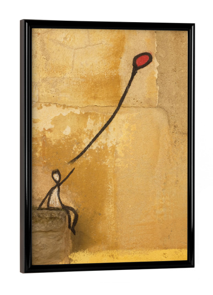 Poster mit schwarzem Rahmen "Fly away" artboxONE - Streetart,Fiktion - Graffiti