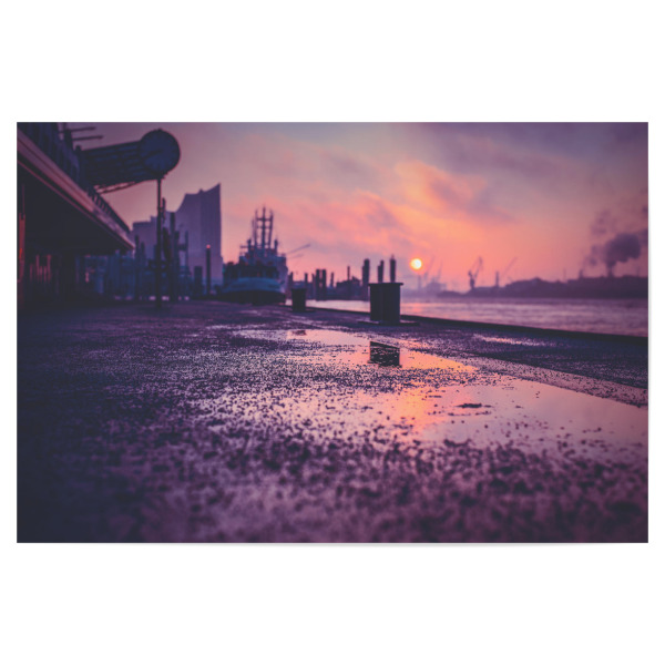 Poster 30x20 cm "Hamburg im Morgenrot" artboxONE - Städte,Reise