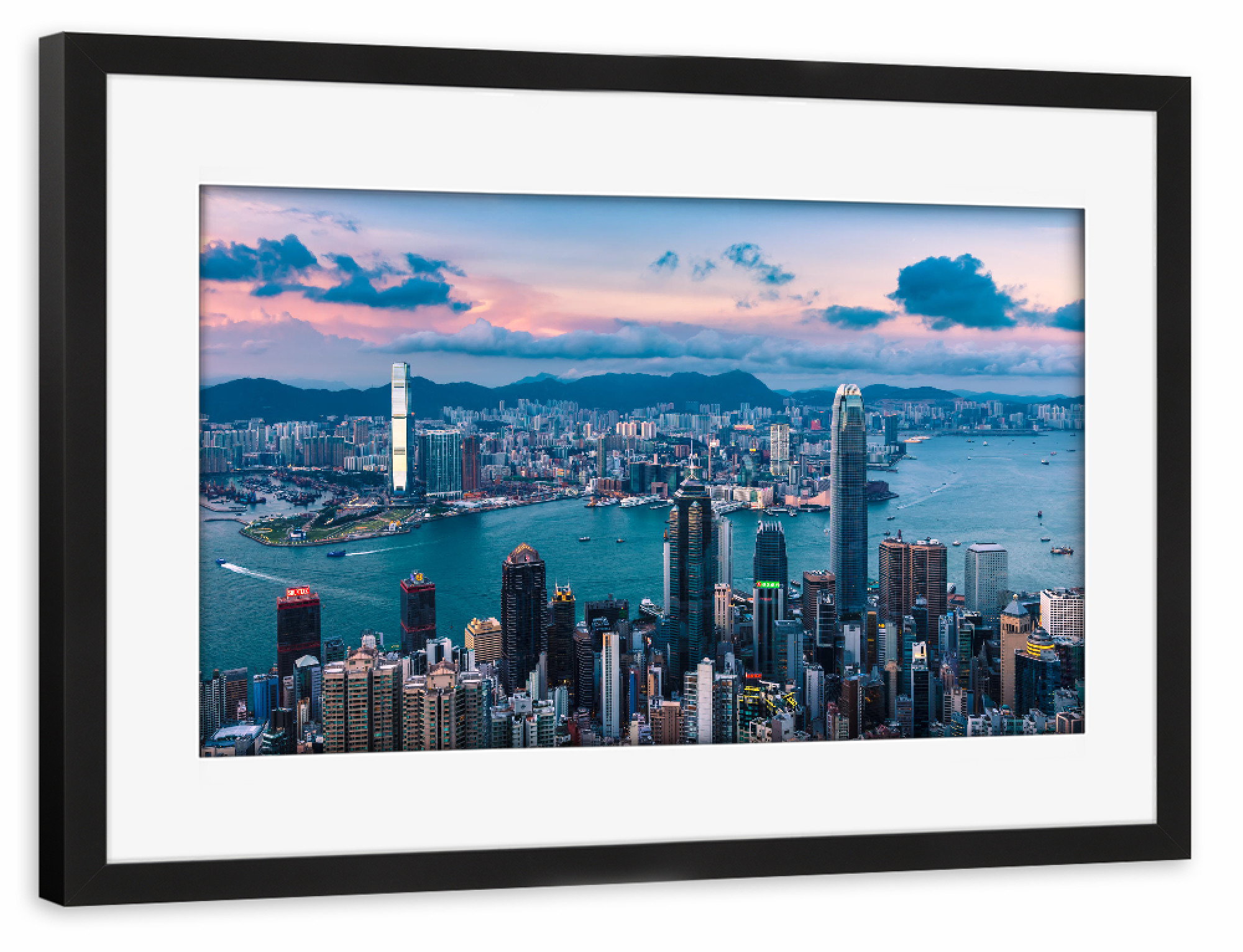 Poster mit Rahmen schwarz "Hong Kong 03" artboxONE - Städte,Reise,Architektur
