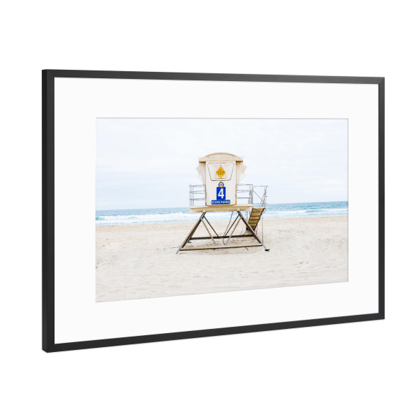 Poster mit Rahmen Schwarz (Metallic) "STATES OF MIND #4" artboxONE - Reise / Strand und Meer