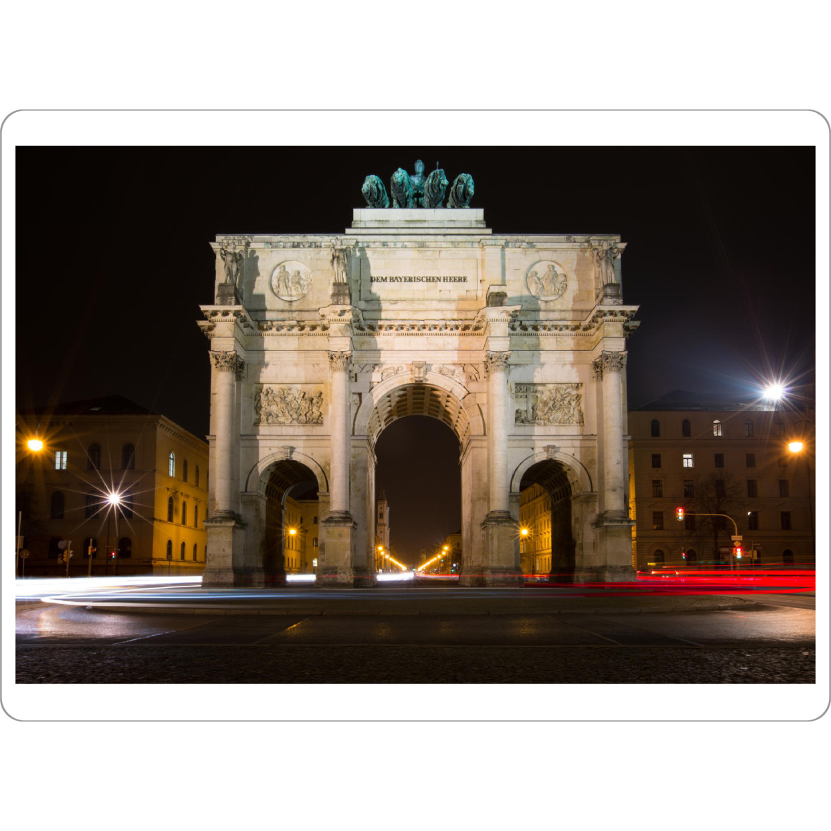 Tischset "Siegestor München" artboxONE - Städte,Architektur - München,Siegestor,Architektur,Langzeitbelichtung,Lichtspuren - Bild München