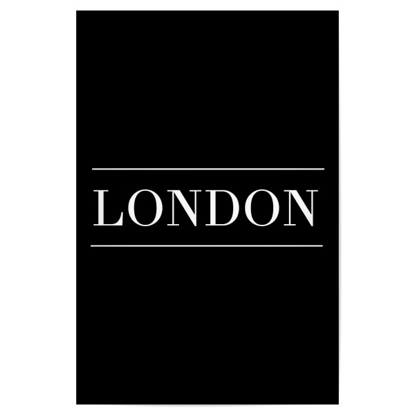 Poster "LONDON | HORIZONTAL" artboxONE - Städte,Typografie,Reise,Schwarzweiß