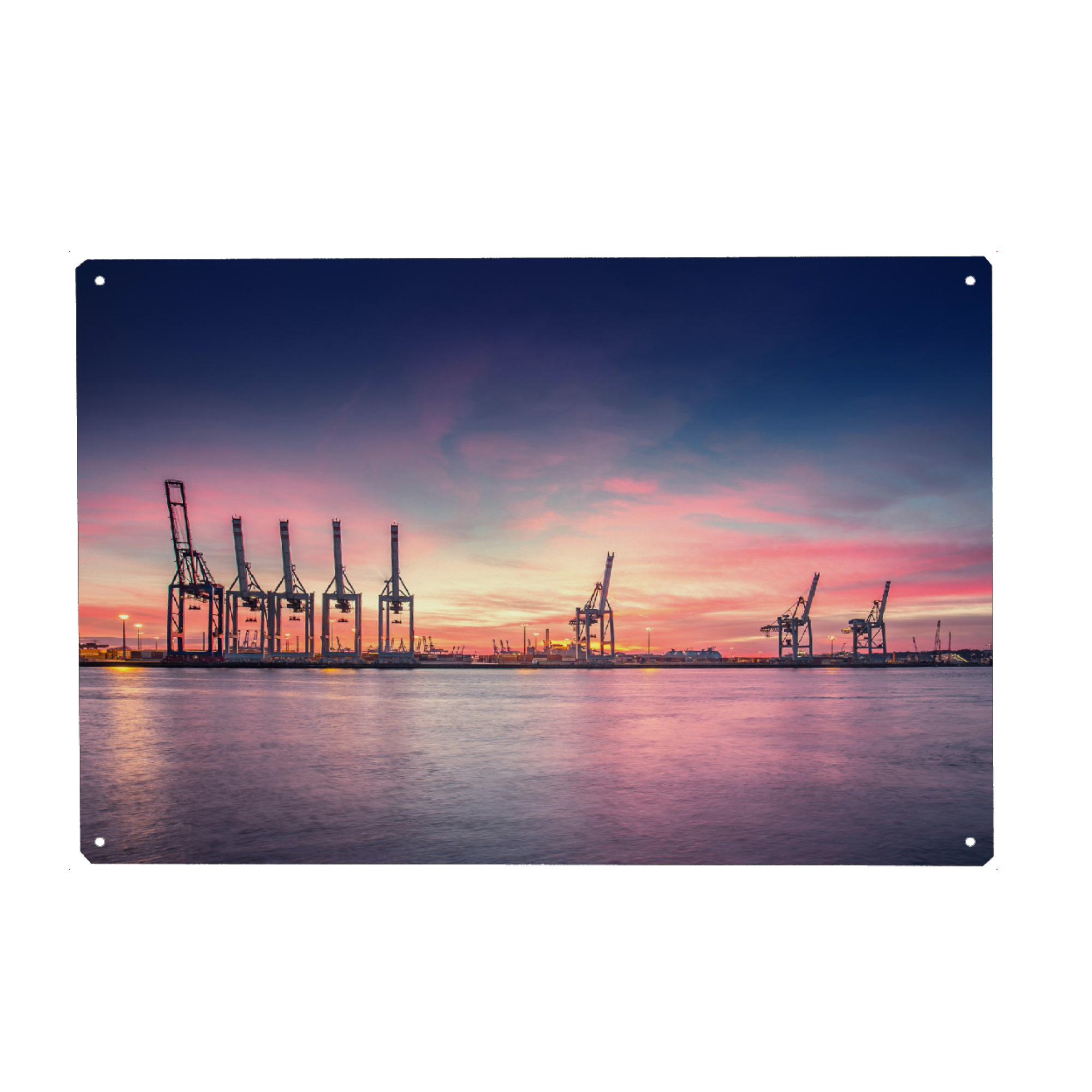 Metall Poster "Hamburger Hafen X.2" artboxONE - Städte,Architektur