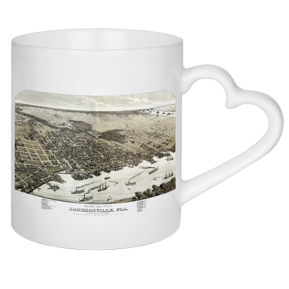 Herztasse "Map of Jacksonville - Florida" artboxONE - Kartografie