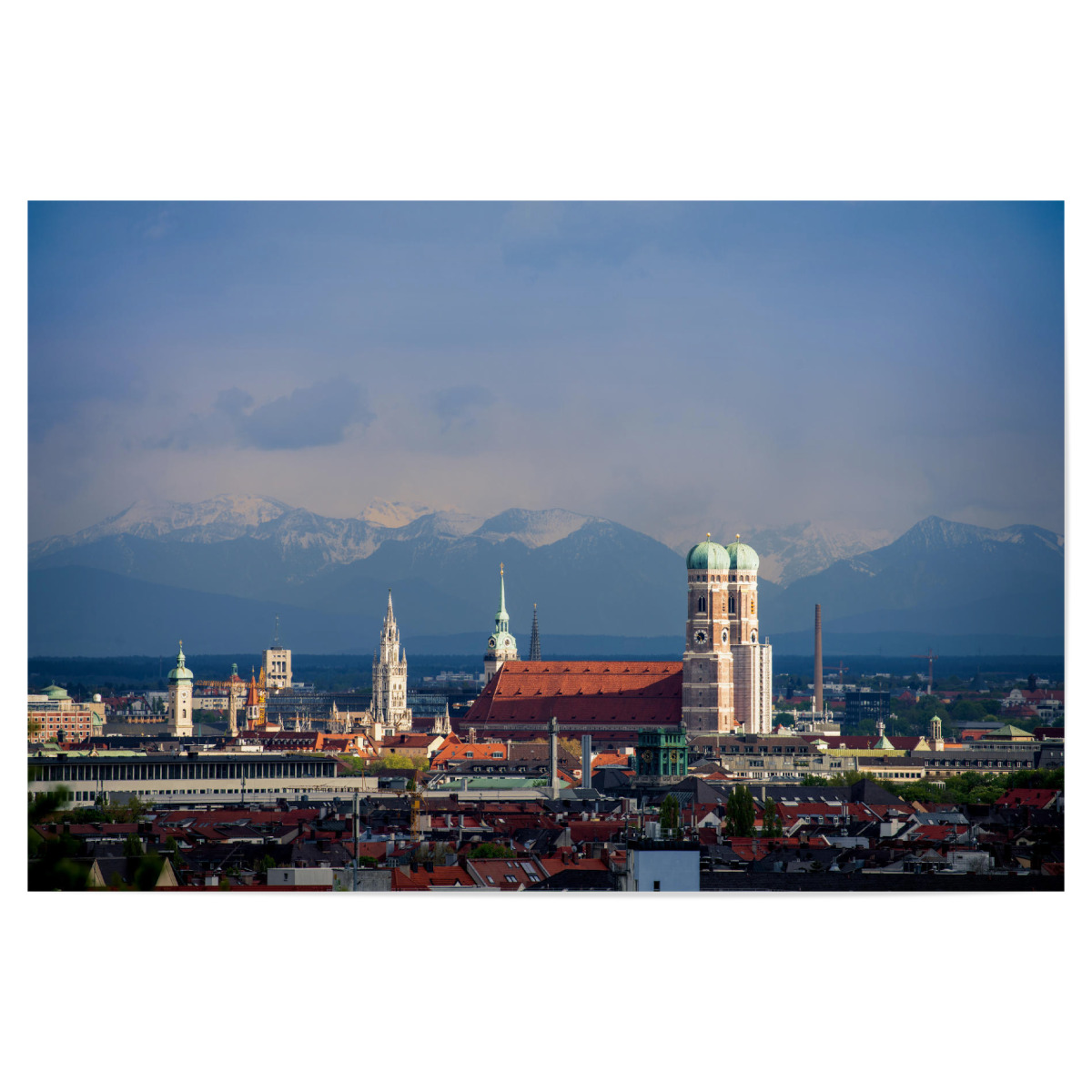 München Evening Skyline als Poster bei artboxONE kaufen