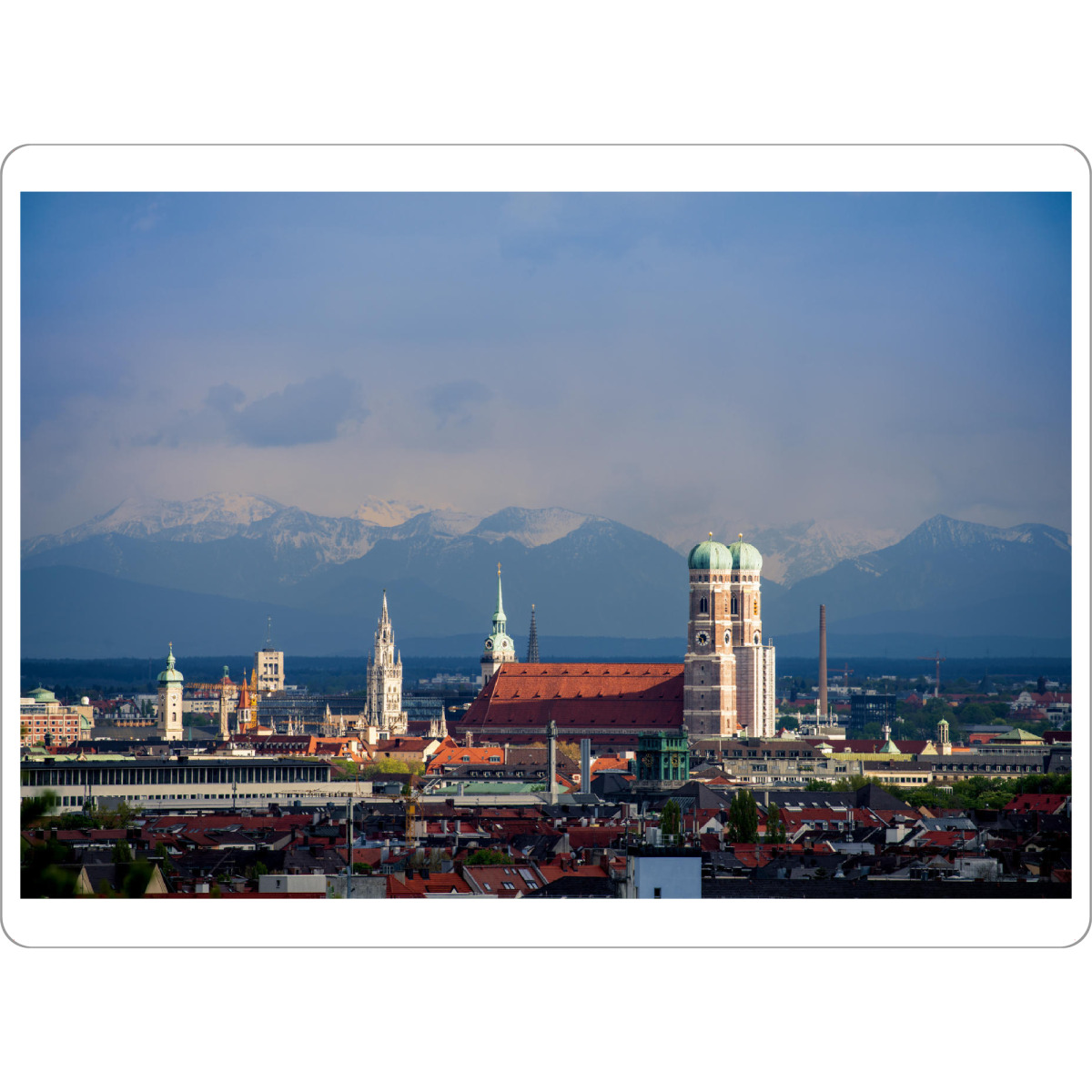 Tischset "München Evening Skyline" artboxONE - Städte - München,Alpen,Bayern,Frauenkirche - Bild München