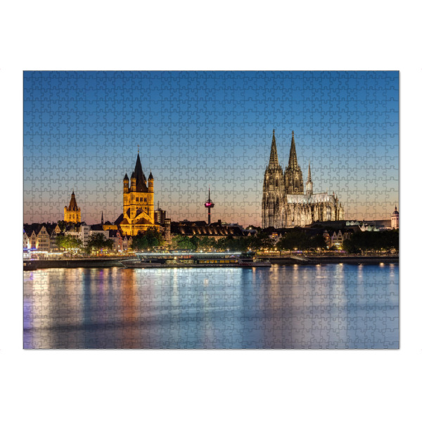 Puzzle Ravensburger "Wunderschönes Köln am Abend" artboxONE - Städte,Reise,Architektur