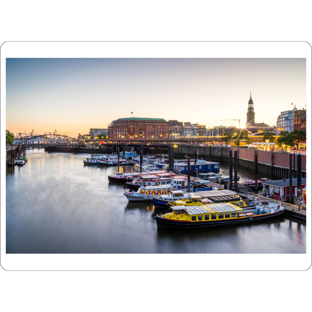 Tischset "Hamburg Hafen Landungsbrücken" artboxONE - Städte - Hamburg,Hafen,Landungsbrücken,St. pauli - Bild Hamburg