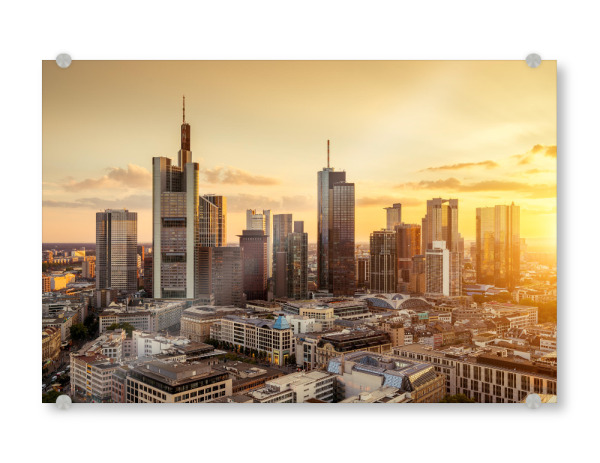 Acrylglasbild "Frankfurt am Main Abendsonne" artboxONE - Städte - Frankfurt am main,Skyline
