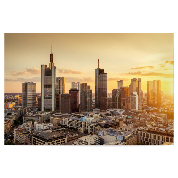 Poster 30x20 cm "Frankfurt am Main Abendsonne" artboxONE - Städte - Frankfurt am main,Skyline