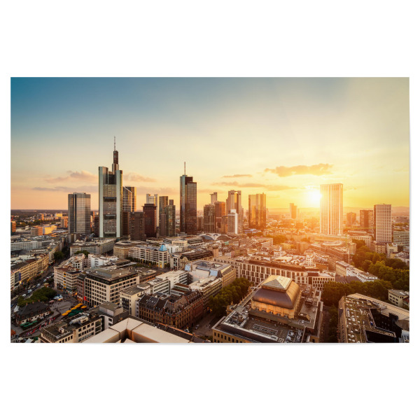 Poster 30x20 cm "Frankfurt am Main Sunset Skyline 2" artboxONE - Städte - Frankfurt am main,Sonnenuntergang,Skyline