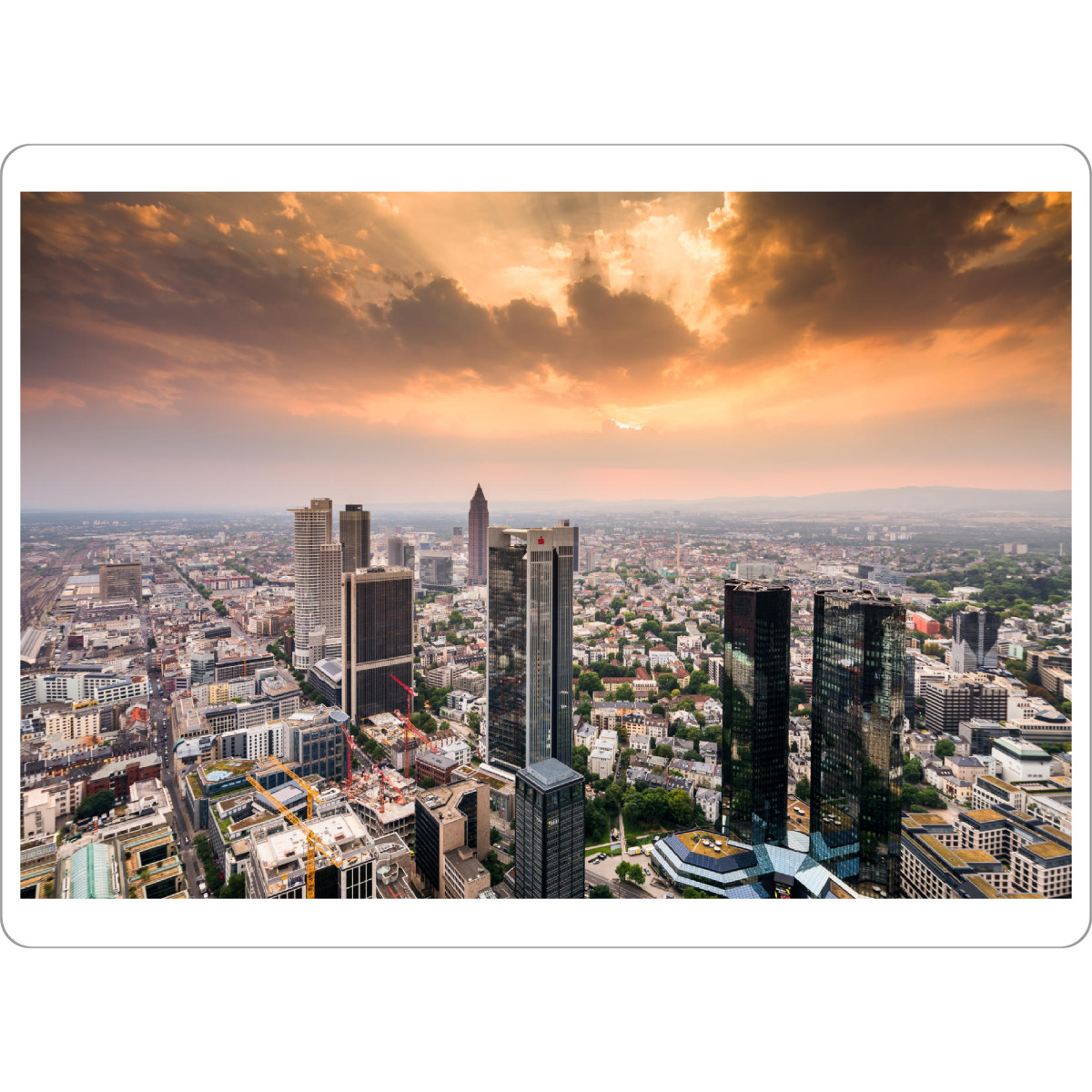 Tischset "Frankfurt am Main Sunset Sky" artboxONE - Städte - Frankfurt am main,Skyline - Bild Frankfurt am Main