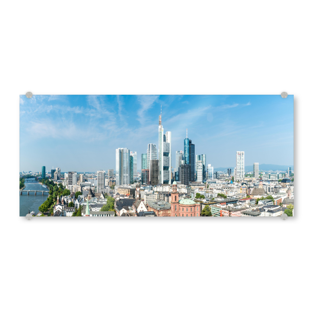 Acrylglasbild Frankfurter Skyline 